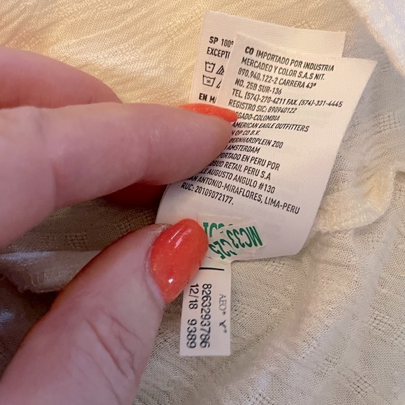 New American Eagle Outfitters Lightweight Lace Panels Straps Cross back Tunic XS - Picture 12 of 13